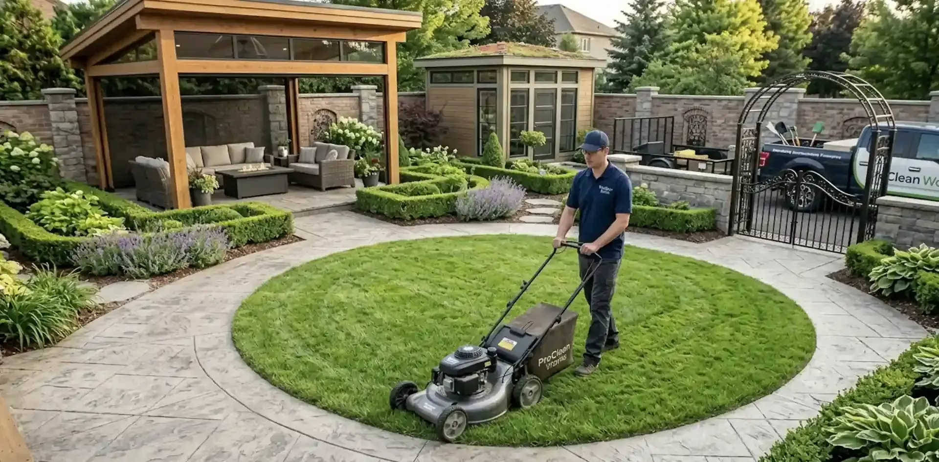 Tonte de pelouse professionnelle